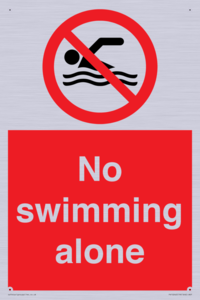 No swimming alone